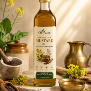 Premium mustard oil with rustic charm