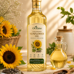 Sunflower oil in a sunlit setting