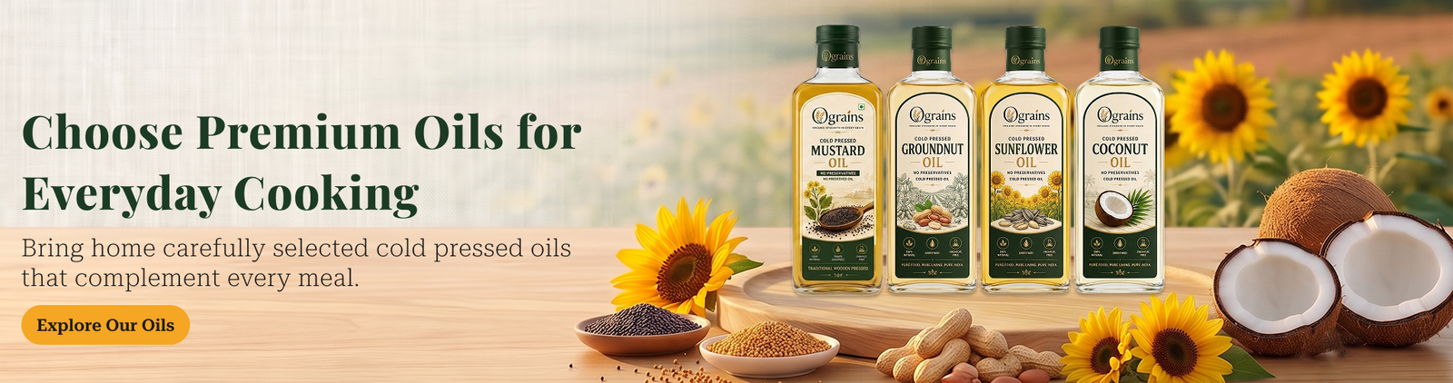 Naturally Crafted Oils for Every Kitchen